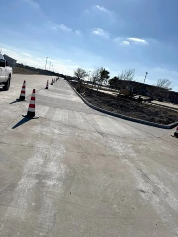 Finished commercial drive alongside a roadway
