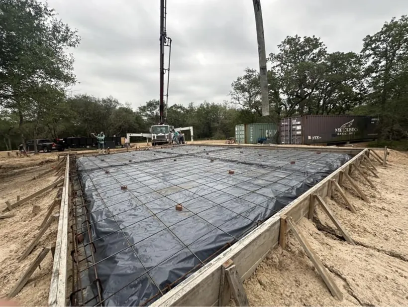 Large pad formed and sheeted, ready for steel